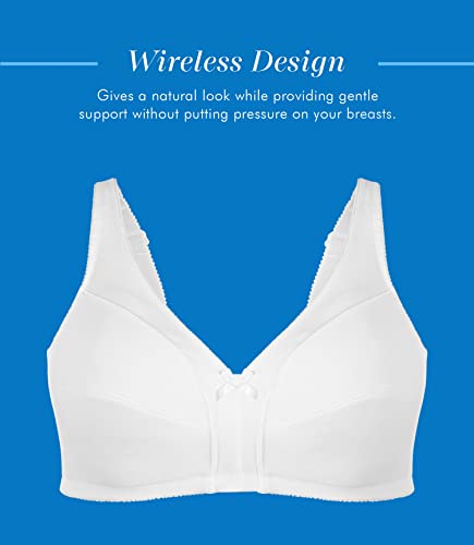Bestform Women's 5006825 Comfortable Wireless Cotton Bra with Unlined Seamed Cups4
