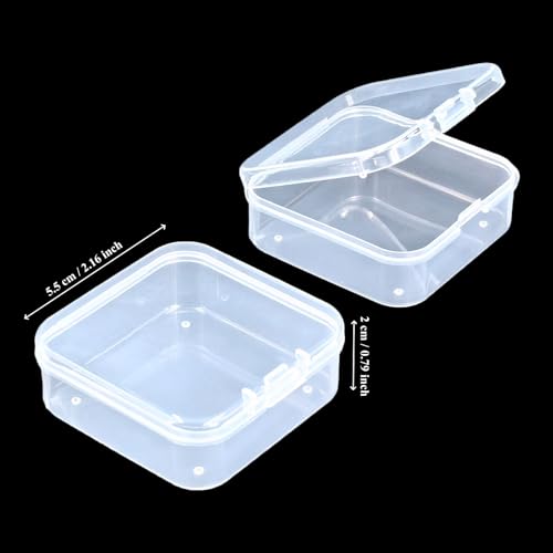Boîte de rangement plastique transparent bijoux vis batterie 60 cases