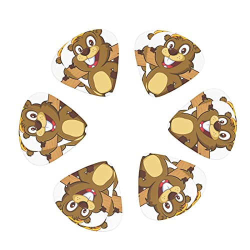 Médiators de guitare 12-Pack médiators de guitare animés de castor de dessin animé pour guitare électrique guitare… - Les Beatles, Paul McCartney, John Lennon, RIngo Starr, George Harrison Médiators de guitare 12-Pack médiators de guitare animés de castor de dessin animé pour guitare électrique guitare…