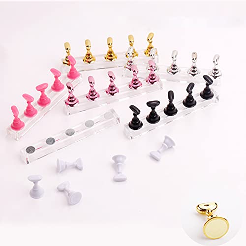 Soporte de uñas acrílico para práctica de arte miniatura 3