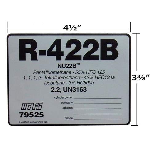 Diversitech R-11 Color Coded Refrigerant ID Label (04011
