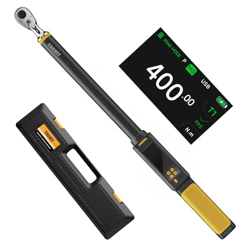 TAGVIT 2025 New Digital Torque Wrench with Large Color Screen, Rechargeable Battery - for Automotive Repair, Bicycle Maintenance, Industrial Assembly (1/2-Inch, 14.75-295 ft-lbs)