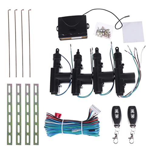 NOLITOY Universal Car Door Lock Vehicle Auto Remote Central Kit for 2-Door / 4-Door Car (Black)