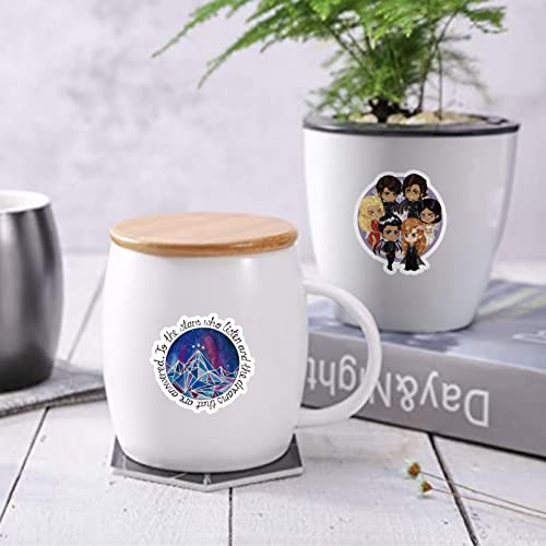 120Pcs Acotar Merchandise Stickers Pack, Book Graphic Vinyl Waterproof Sticker Decals for Water Bottle,Skateboard,Laptop,Phone,Journaling,Scrapbooking for Kids Teens Adults for Party Supply