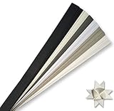 Shades of Black and White Paper Strips for Weaving Projects (Multi Color Packs). Paper Strips for Moravian Stars, German Stars and Froebel Stars. 100 Strips per Pack (1/2 x 19 inch)