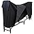 Sunnydaze Outdoor Firewood Log Rack and Cover Combo Set - Black Powder-Coated Steel and PVC - Black Fabric - 8-Foot