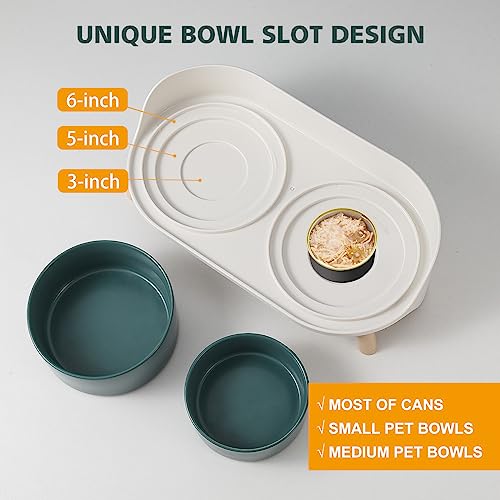 Ahx SK0682-Q-M Elevated Dog Food Water Bowl - Raised Dog Bowls With Stand Non Skid - Double Dog Feeding Bowl Set With Splash Proof Guard - Ceramic Pet Dish thumb #4