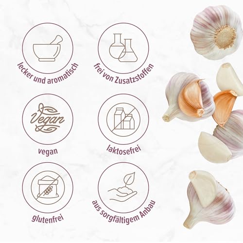 Knoblauch Granulat Monte Nativo (500g) - Aromatisches Knoblauchgranulat - Garlic Powder - Schonend getrocknete und aromatische Gewürze ideal zum Kochen und Würzen - Intesiver Geschmack