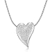 Produktbild MATERIA Herz Ketten Anhänger Silber 925 mattiert mit Zirkonia und Kette 60cm rhodiniert in Schmuck Etui KA-153_K22-60