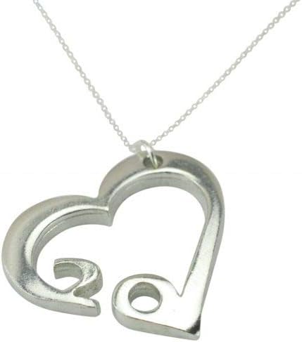 20 Year Wedding Anniversary Necklace - Heart Shaped with 20 Year Cut Out Design - Image 2