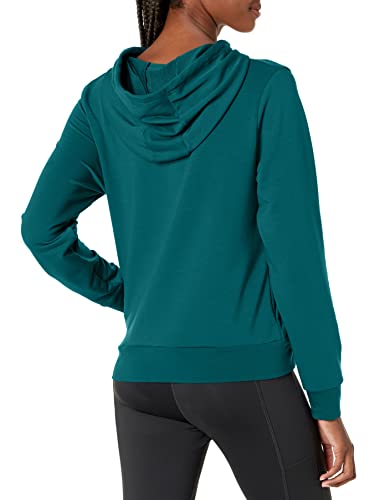 Under Armour Womens Rival Terry Hoodie , (716) Tourmaline Teal / / White , Medium #TOP1