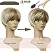 BECUS Short Blonde Wigs for White Women Pixie Cut Wig Pixie Layered Short Wigs for Older Women Synthetic Daily Halloween,Icy Ash Blonde (Small Head Friendly)