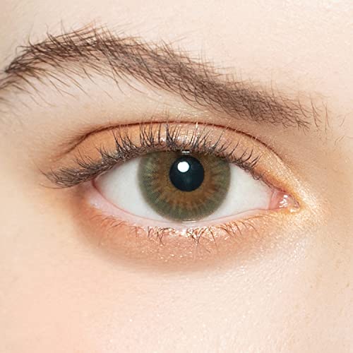 Lentilles de Contact de Couleur Mitata Couleur Naturelle Lentilles Vertes Quotidiennement Jetables 10pcs dans une Boîte sans Correction 0.00 DPT (Monet vert) Cover