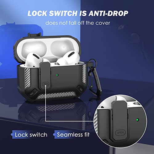 Image of RFUNGUANGO for AirPods Pro 2 Case Carbon Fiber Series, Black