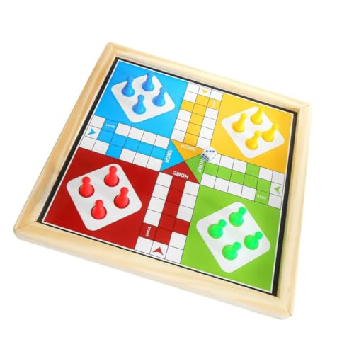 Magnetic 2-in-1 Wooden Ludo and Snake & Ladder Board Game - Premi...