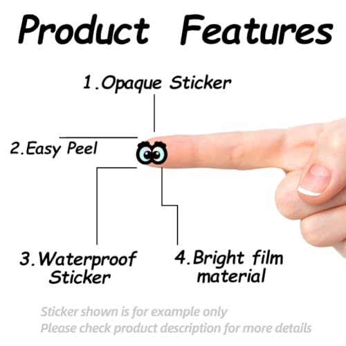 AHANDMAKER 20 Sheets Cute Cartoon Face Expression Holographic Stickers, Rainbow Eyes Nose Mouth Stickers Waterproof Vinyl Decals for Laptops Water Bottles Planners Scrapbooks Crafts Party Favors - Image 4