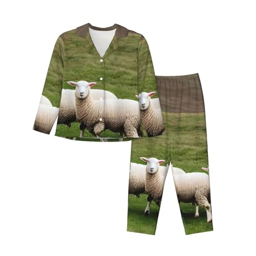 Pyjama femme manches longues imprimé mouton régulateur de confort