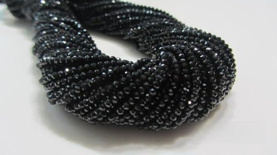Perles spinelle noir 2.00 MM pour créer des bijoux fins du quotidien