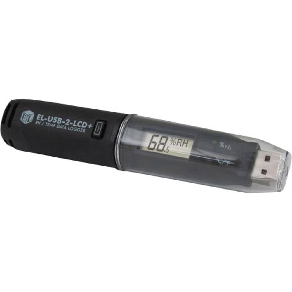 Lascar Electronics EL-USB-2-LCD+ Multifunktions-Datenlogger, Messwert, Temperatur, Luftfeuchtigkeit -35 bis 80 °C, 0 bis 100% HR, 1 Stück