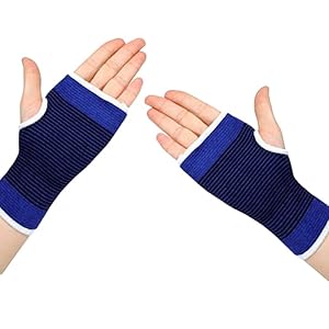 Jesata Wrist & Palm Support Brace for Men and Women | Hand Support Gloves and Tendonitis Arthritis Pain Relief 1Pair