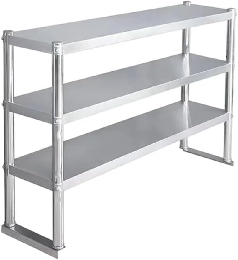 - Kitchen Baker Rack, Stainless Steel, Storage Cupboard, Kitchen Shelf, Work Bench, Range Rack, Stand, Countertop, Oven Shelf, Easy Assembly, Sturdy Design, Durable, Multi-functional, Space