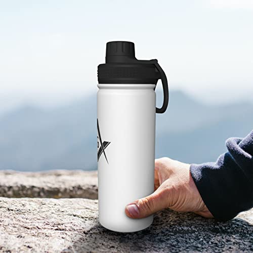 Wisgey The Masonic Square And Compass Symbol Insulated Water Bottle 18Oz Stainless Steel Metal Cycling Sports Bottle Sport #TOP6