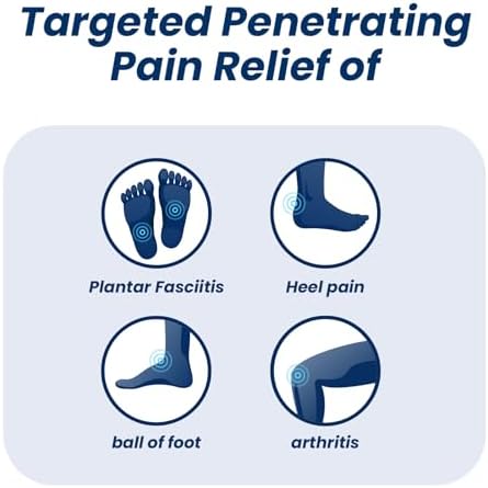 Sumifun Foot Pain Relief Lidocaine Roll-On - Maximum Strength OTC for Plantar Fasciitis & Heel Pain - Fast-Drying, Non-Greasy Formula, 2.5 Fl Oz (Blue, Medium(Pack of 1)) — view 2