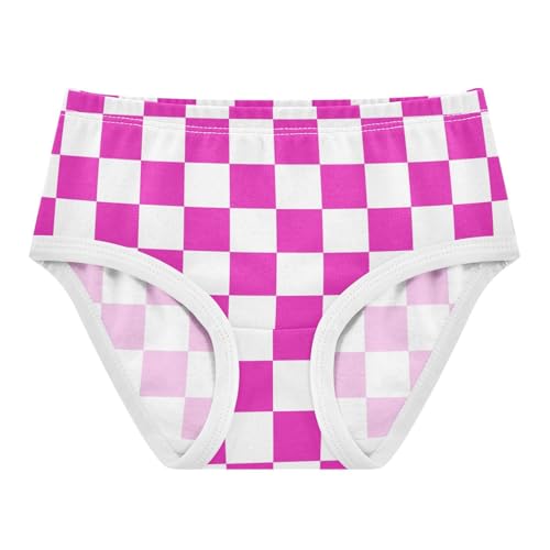 Pink and White Buffalo Checkered Toddler Girls's Underwear 2T