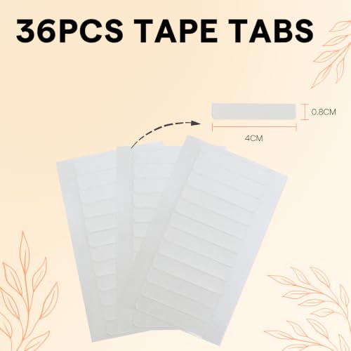 Image of Full Shine Single Sided Replacement Tape, Transparent, 0.8cm*4cm 36PCS | Single Sided Tape for Hair Extensions, Transparent Replacement Adhesive Tabs for Tape in Weft Repair, Salon Touch-Up