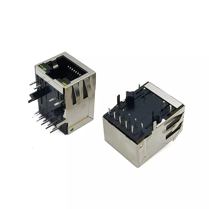 Jack PCB RJ45 con linguetta schermata magnetica 1000 Base-T Cat 7 cat8 singola porta-100 PCS