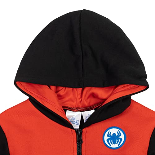 Marvel Spidey and His Amazing Friends Little Boys' Graphic Pullover Hoodie Spidey Black 7-8 - image 4