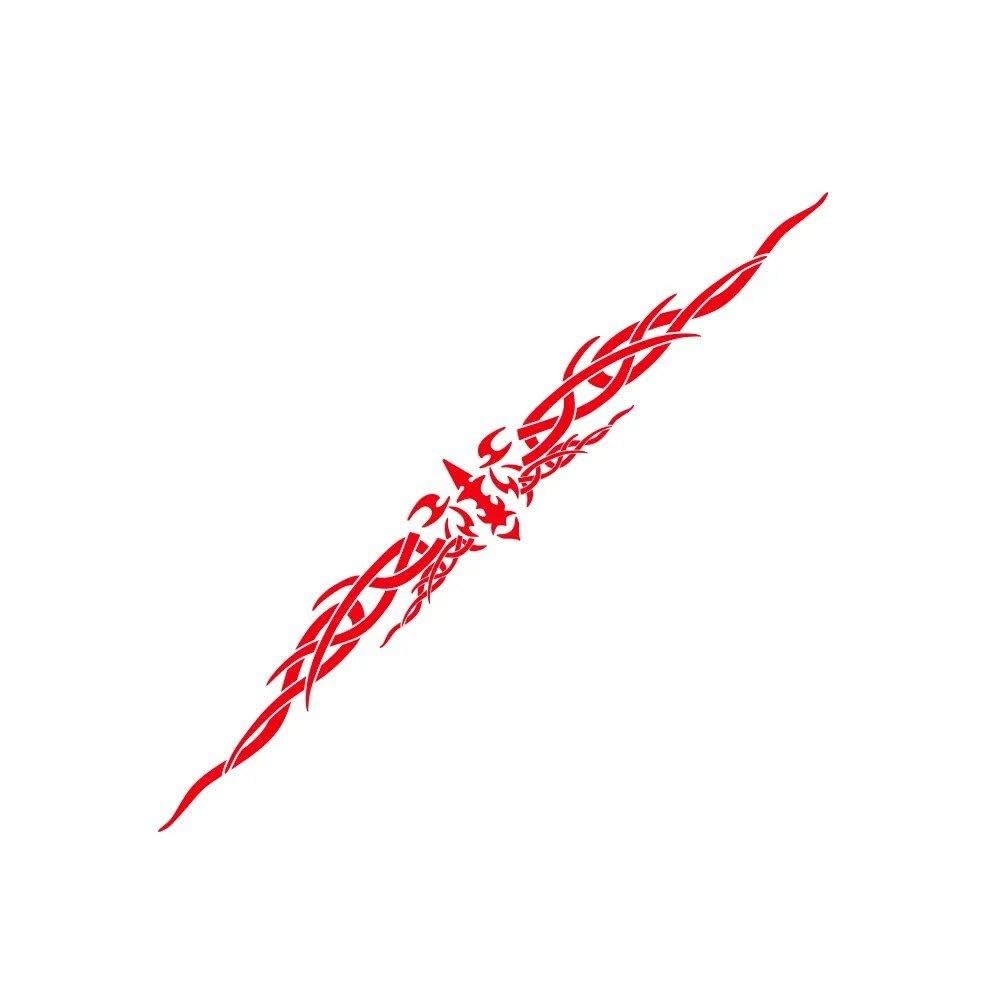 Dabhuoc Glossy Red Car Front Windshield Sticker Graphics Creative Windscreen Decor Decal Vinyl Diy Wraps Decoration(Glossy Red)