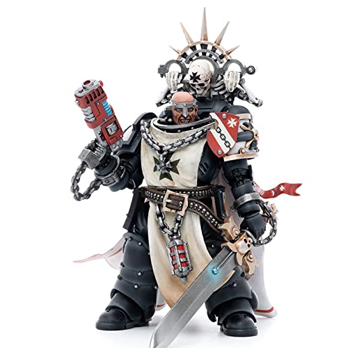 Pipigirl Joytoy × Warhammer 40K Genuine License 1/18 Soldier, Black Templars Marshal, 4Inch Army Military Extreme Warrior Models Action Figures Kits (Baldeckrath) #TOP12