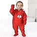 Baby Toddler 3 Piece All in One Snowsuit Romper Snowsuit Zipper Padding Onesie Red
