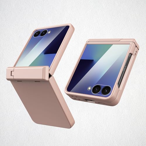 XIMAND for Samsung Galaxy Z Flip 8 �P�[�X with Military-Grade Hinge Protection & Built-in Front Screen Protector & KickStand.