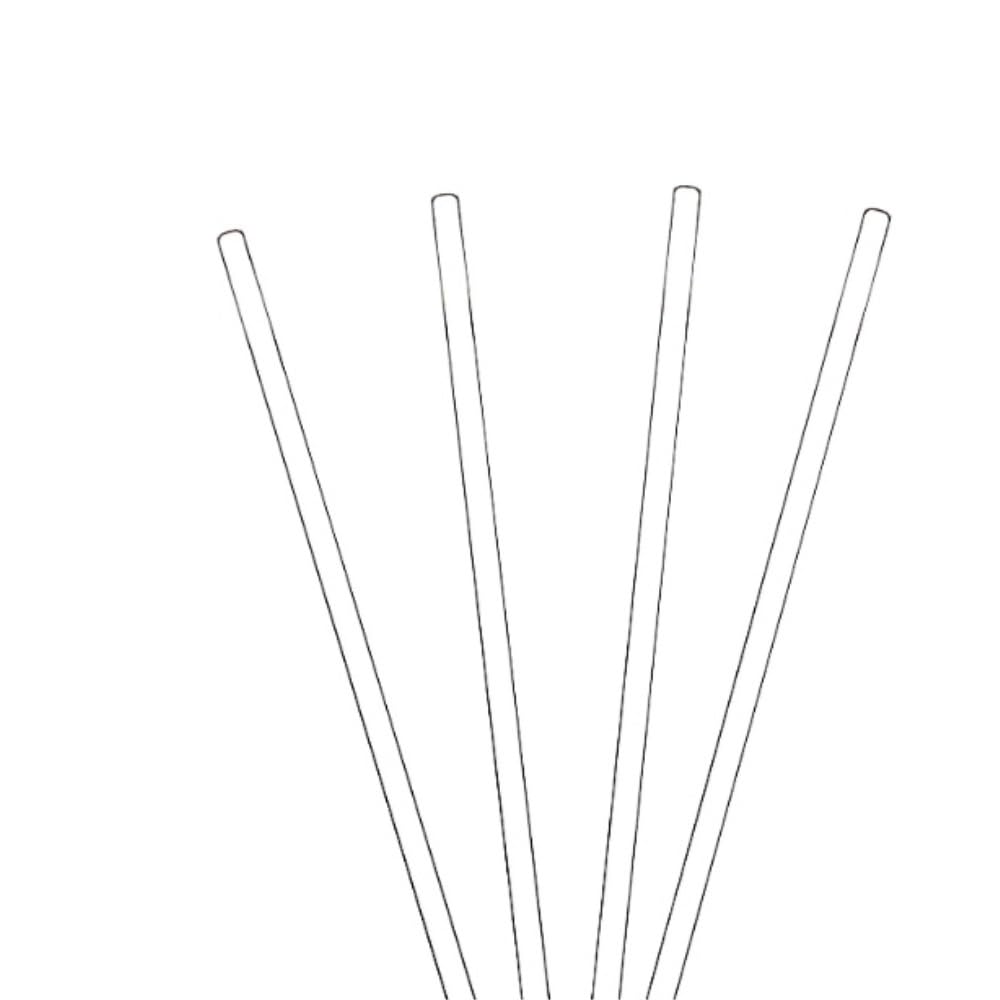 Asta di agitazione trasparente 10/30 barre di drenaggio in vetro dritto forma lunga, con estremità arrotondata, resistenza al borosilicato(8mmX40cm)