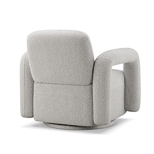Chers Sedona Swivel Accent Chair, Club Armchair With 360 Degree Rotation, Oversized Chair For Living Room/Bedroom, Fully Assembled, Off-White #TOP4