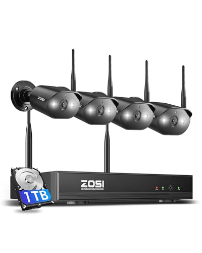 ZOSI 2K Wi-Fi 6 Security Camera System, 4PACK 3MP...
