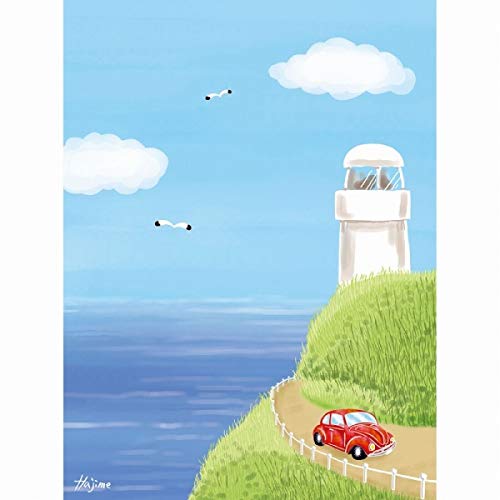 Amazon.co.jp: 喜多一『灯台』高精彩工芸画+手彩 風景画 とうだい 燈台