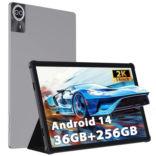 Image of 2026 New 10.3 Inch Tablet with Stylus, 2K IPS Display Tablet Android 14 Tablet, 19GB RAM 256GB ROM (1TB TF Expandable), 8-Core,8+13MP Dual Camera, 8000mAh Battery, 5G /2.4G Dual WiFi - Silver