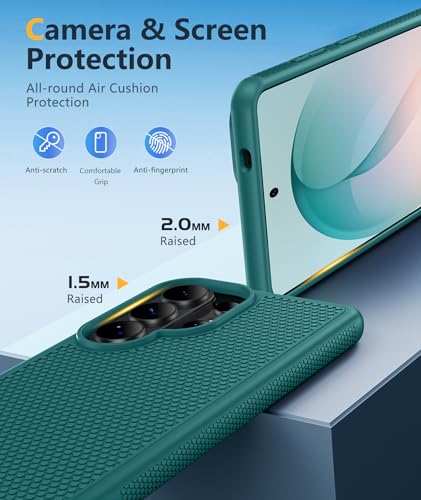Image of FNTCASE for Samsung Galaxy S26 Ultra Case: Military Grade Drop Protection, 14ft Drop Tested, Screen Protector Included, Anti-Slip Anti-Fingerprint TPU Shockproof Phone Case Cover (Green)