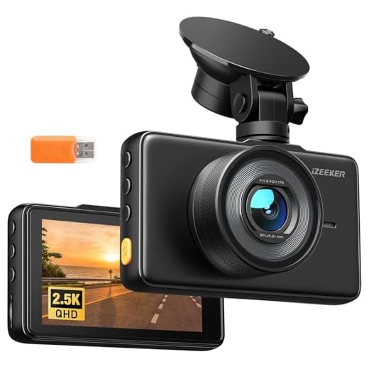 iZEEKER 2.5K Dash Cam Front, 1440P QHD Car Camera with 3" IPS Display