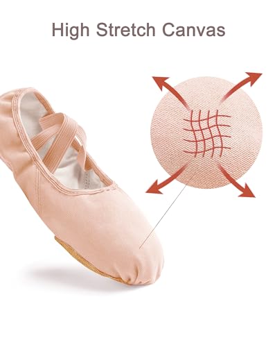 Stelle Women Ballet Shoes Highly Stretch Canvas Adult Ballet Slippers Split Sole Yoga Dance Shoe for Girls Boys4