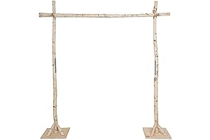 7.5ft Natural Square Wedding Arch Wood Backdrop Stand Wedding Party Event Reception Supplies