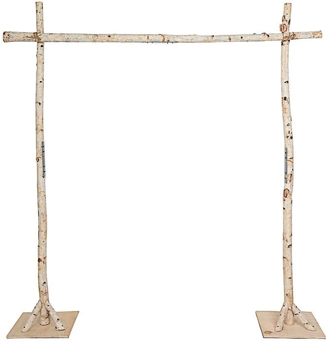 BalsaCircle - Soporte de fondo cuadrado de madera de abedul natural de 7.5 pies, arco de boda, fiesta, evento, recepción, suministros de decoración