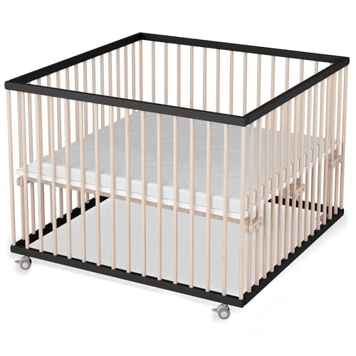 Sämann Laufstall Baby 100x100 cm mit Matratze | TÜV geprüft 2024 |...