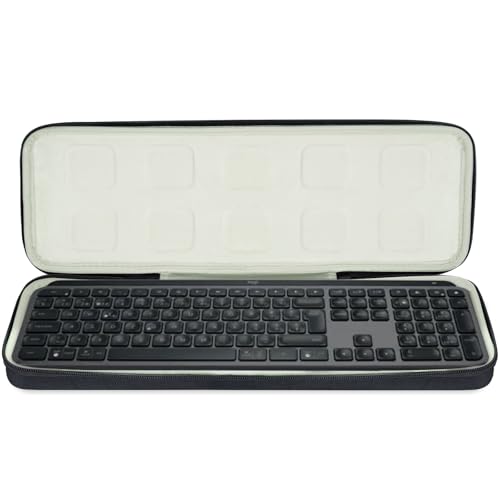 Hard Eva Keyboard Case for Logitech MX Keys S Wire Keyboard Carrying Case Fits 17’’x 5.2’’ x 1’’ Keyboard Black