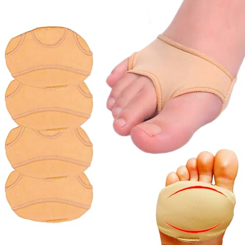 Almohadillas metatarsianas con cojín de gel para antepié para mujeres y hombres, 4 almohadillas de neuroma Mortons para piel dura, callos y artritis, mangas de gel metatarsiano