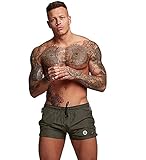 Ducomi Bob Badehose für Herren - Doppeltasche und Badeshorts - Kurze und Elastische Schnelltrocknungsshorts - Boxer für Schwimmen, Beachvolleyball, Strand und Surfen (Grün, EU XXL)