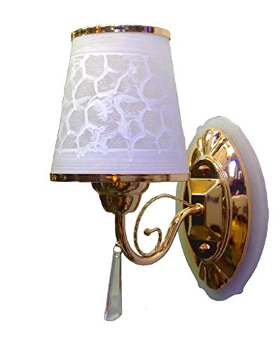 Image of Prop It Up SFL Gold Finished Designer Back vase led wall Light with E-27 Holder, and Free Triple Color led Bulb (E-27) design-1044 /1w